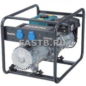 Генератор бензиновый MAKITA EG240C (~230В,2.4кВт,3.2л,43кг)