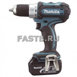 Аккумуляторная дрель-шуруповерт MAKITA DDF458RFE (18B,13мм,2*3.0Ач(Li-Ion),91/58Нм,0-400/2000об/мин,свет,кейс)