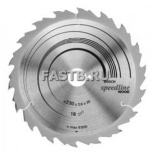 Диск пильный Speedline Wood 235*30/25.4*30T BOSCH/2.608.640.807