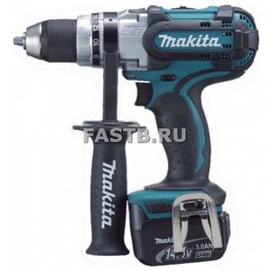 Аккумуляторная дрель-шуруповерт MAKITA DDF454RFE (18B,13мм,2*3.0Ач(Li-Ion),80/40Нм,0-400/1700об/мин,свет,кейс)