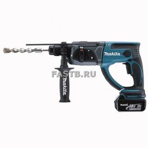 Аккумуляторный перфоратор MAKITA DHR202RFE (18В,2*3.0А(Li-Ion),SDS-Plus,1.9Дж,3реж,0-1100об/мин,кейс)