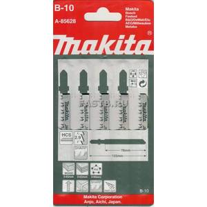 Пилки для лобзика MAKITA B-10 5шт.(76мм,фанера,дерево) быстрый чистый рез/A-85628