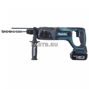 Аккумуляторный перфоратор MAKITA DHR241RFE (18В,2*3.0А(Li-Ion),SDS-Plus,1.9Дж,3реж,0-1100об/мин,кейс)