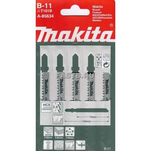 Пилки для лобзика MAKITA B-11 5шт.(73мм,дерево,пластик) быстрый чистый рез/A-85634