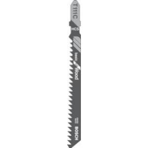 Пилки для лобзика BOSCH T111C /2.608.630.033/ 5шт. (74мм,HCS,дерево4-50мм,ДСП,ДВП)