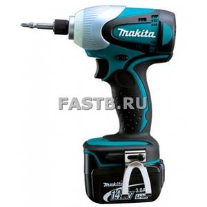 Аккумуляторный ударный шуруповерт MAKITA DTD146RFE (18В,2*3.0Ач(Li-Ion),1/4",160Нм,0-3200об/мин,кейс) **