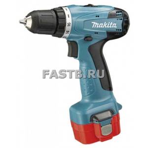 Аккумуляторная дрель-шуруповерт MAKITA 6261DWPE (9.6B,10мм,2*1.3Ач,24/14Нм,0-350/1200об/мин,кейс)