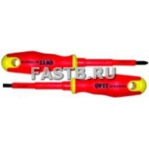 Отвертка диэлектрическая шлиц 125х5,5 1000В FIT (55898)