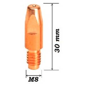 Наконечник сварочный Cu-Cr-Zr 10XM8X30X0.8 (d=0,8mm) ЦИРКОНИЕВЫЙ